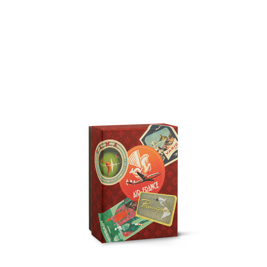 ルイヴィトン R08013 30 ポストカード エアーラインズラベルズ レッド louis-vuitton--